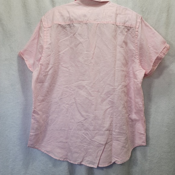 NWT Robert Graham Borsi Men's Linen Cotton Classic‎ Fit Pink Shirt 2XL $198 - Picture 11 of 11